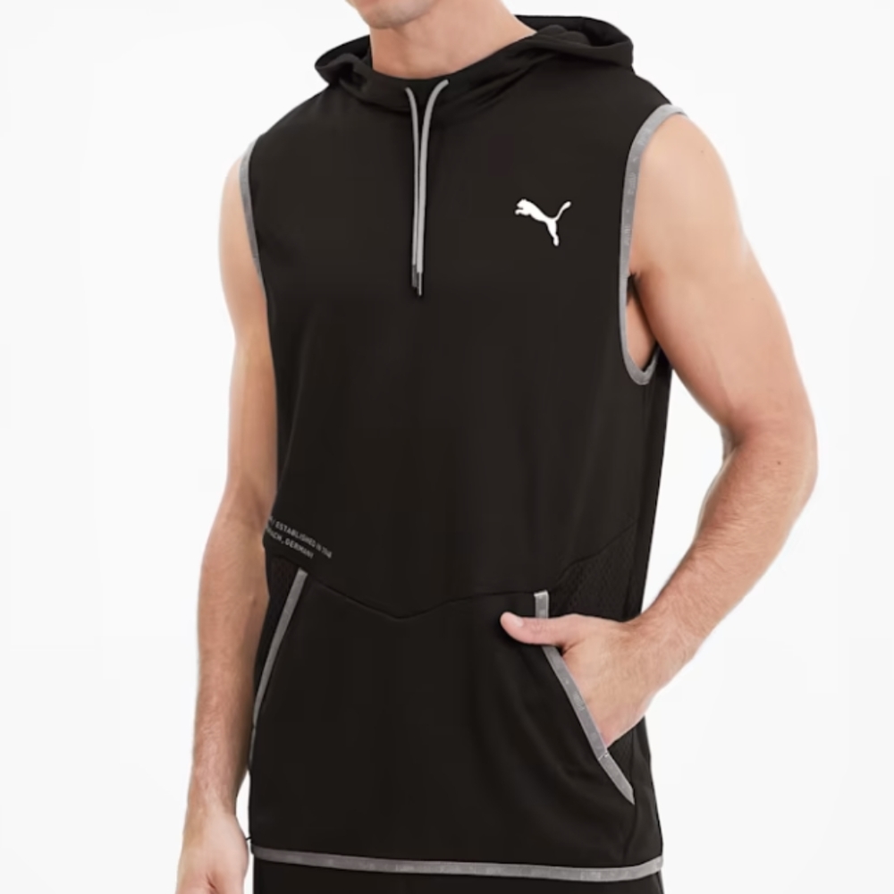 Puma Training Black Hoodie Vest Size XXL